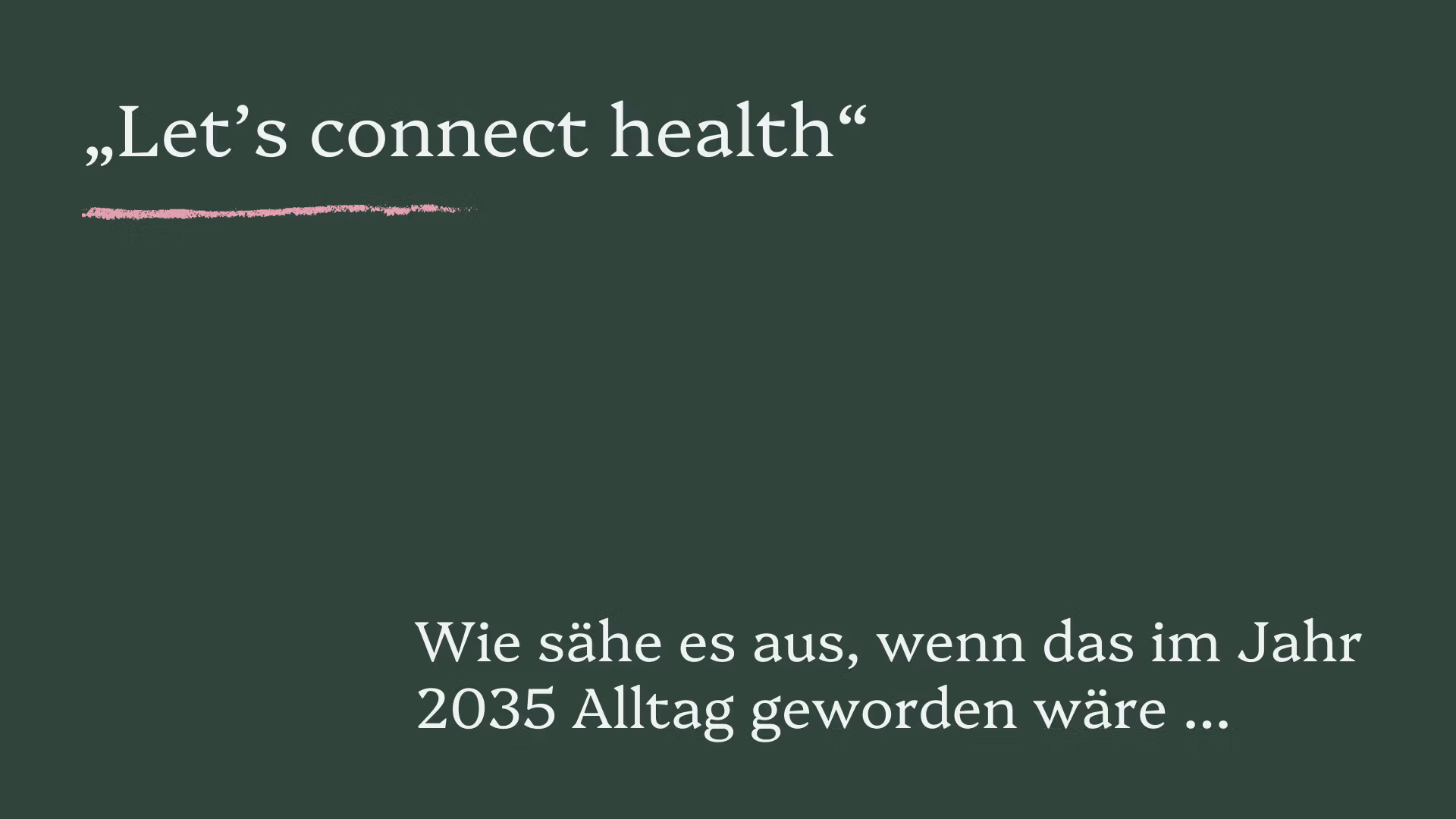 Der Moment, wenn Zukunft konkret wird